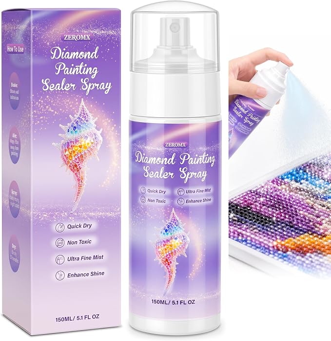Diamond Painting Sealer Spray 150ml, 30 Mins Fast Dry Diamond Art Sealer