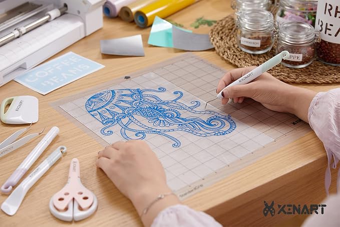 XINART Cutting Mats for Silhouette Cameo 4/3/2/1(3 Mats,12x12 inch) Standard Adhesive Sticky Accessories Craft Vinyl Replacement Cut Mats for Silhouette Cameo