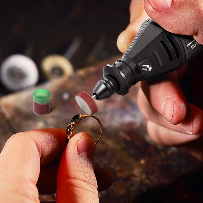 GOXAWEE Mini Rotary Tool Kit with Keyless Chuck & Flex Shaft -140Pcs, Black