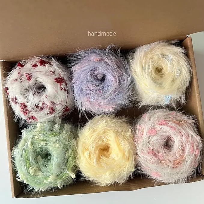 【Blind Box 】Artisanal Yarn Fancy Yarn Multifiber Blended Yarn Soft Colorful