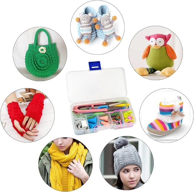 Dxhycc New Basic Knitting Tools Accessories Supplies with Case Knit Kit Lots