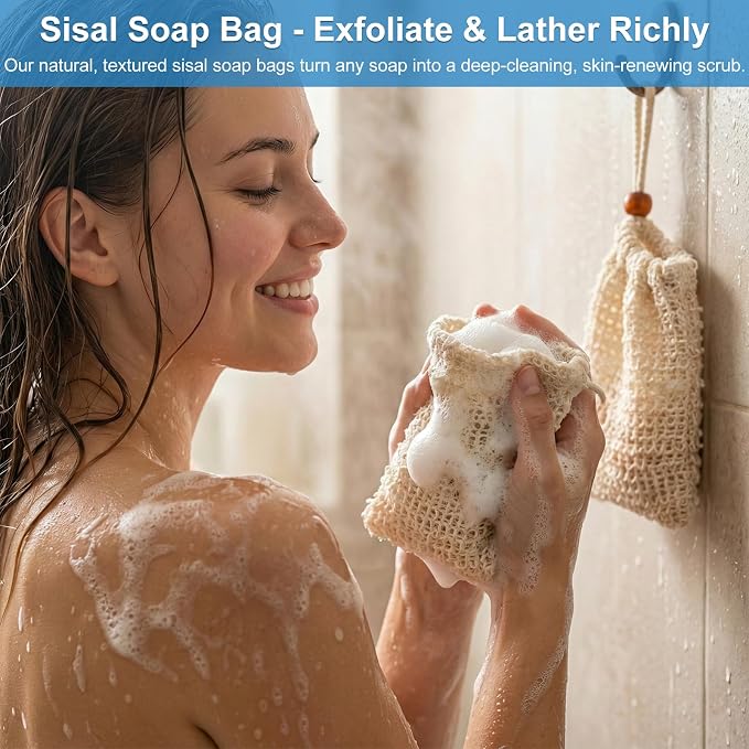 101 Pcs Soap Making Mold Kit - 2 Massage Silicone Molds, 48 Bags, 48 Gift Tags, 65ft Jute Twine, 2 Sisal Foaming Soap Bag Pouch for Handmade Craft Soaps, DIY Hair Comb Masks Salon Spa Scalp Massager