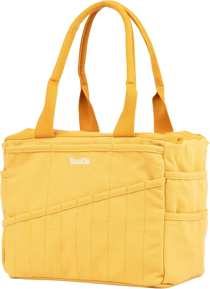 Soolla Studio Bag: Art Supply Storage Organizer & Pottery Tool Bag, Washable Tote, Yarn Bag, Crochet, 30 Pockets, 15+ Colors