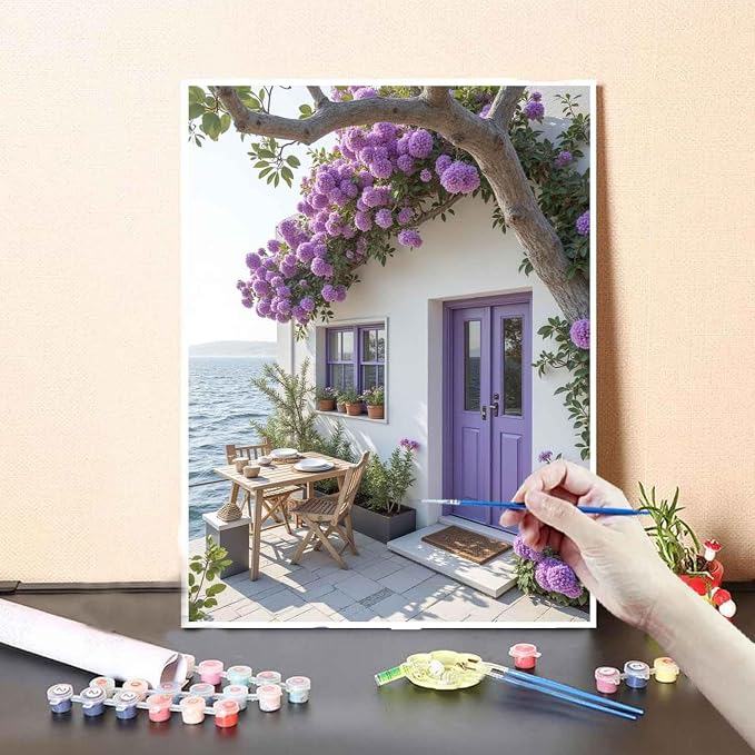 Yunruily Paint by Numbers Kits for Adults Landscape-Paint by Numbers for Adults Canvas,Paint by Number Adult for Gifts Home Wall Decor (16x20inch)