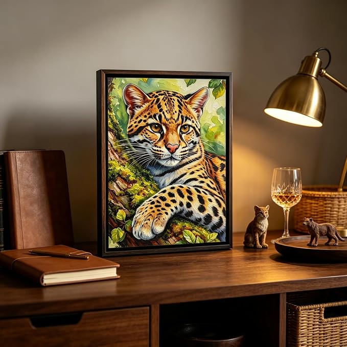 BYGFHLYW 5D Cat Diamond Painting Kit for Adults, Animal Diamond Art Kits | Full Round Drill Gem Painting Paint by Diamonds Relaxing DIY Craft for Home Wall Decor 12x16inch