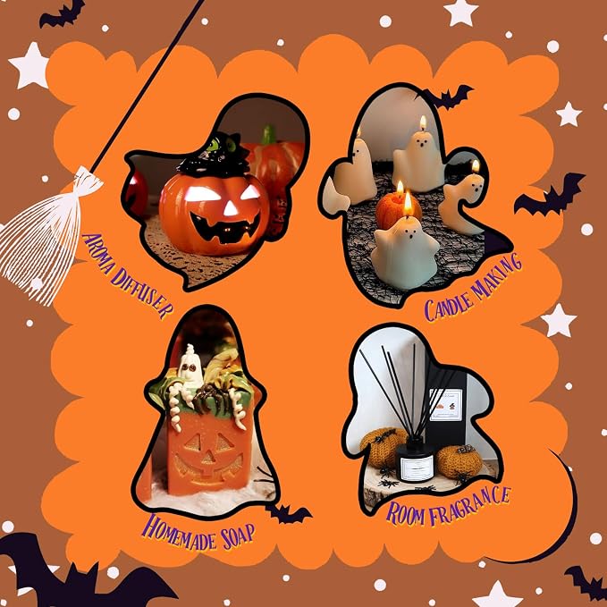 ARVIDSSON Halloween Fragrance Oil Set, Fall Essential Oils for Diffuser