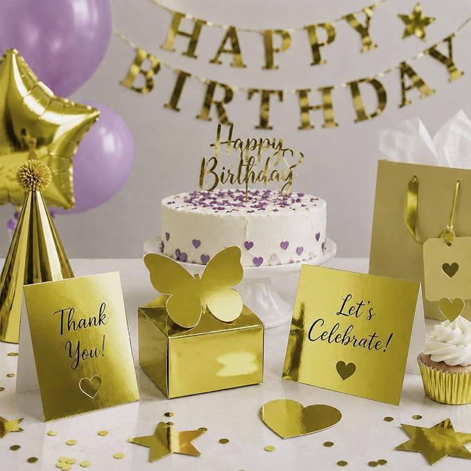 25 Sheets Metallic Gold Cardstock Paper Cardstock 8.5 x 11 Shimmer Sheets 250gsm/92lb Heavyweight Scrapbook Paper for Certificates, Invitations, Greeting Cards, Crafts, Graduations