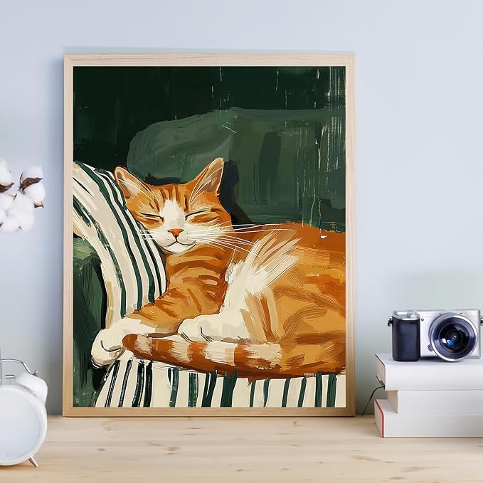 mrpwnle Paint by Numbers Kit for Adults Beginner, Cat Paint by Numbers Kits | Easy Funny Cat Adult Paint by Numbers, Canvas Paint by Numbers Kits for Adults, DIY Acrylic Paint Kit for Home Decor 16x20 in