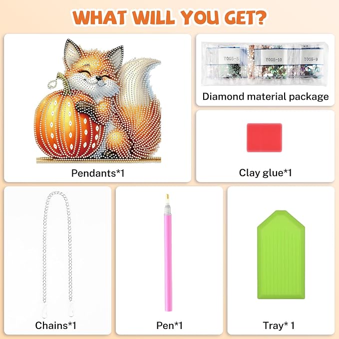 Bowetile Fall Squirrel Diamond Art Hanging Kits for Adults, Diamond Art Suncatchers Maple Leaf, 5D Special Shape Autumn Diamond Painting Pendant Window Ornament Gifts for Home Door Wall Decor