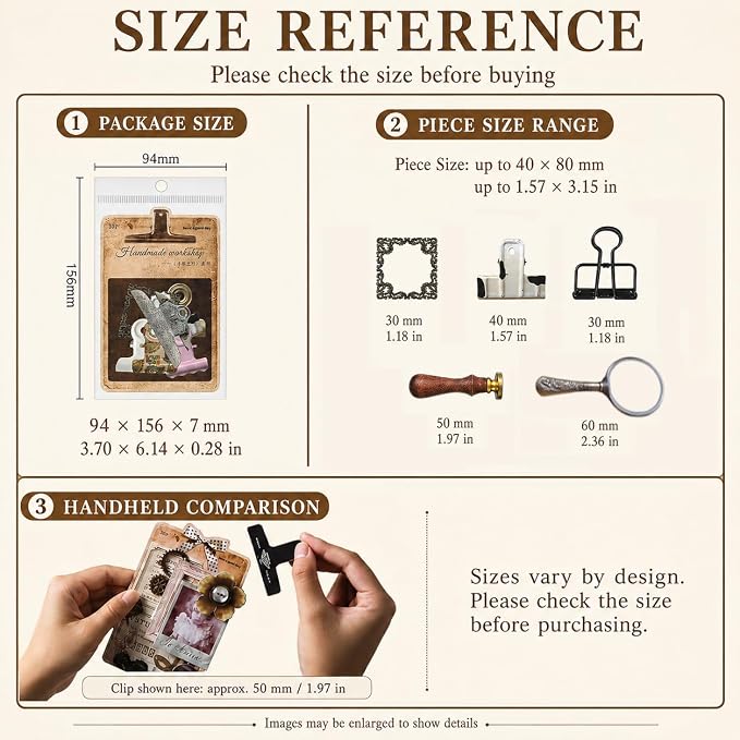 120 Pcs Vintage Scrapbooking Supplies for Junk Journal, Creative DIY Journaling Kit, Non-Adhesive Paper Ephemera for Decoration and Collage