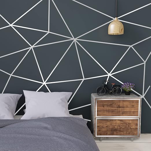 Zonon Silver Washi Tape for Wall Decor Self Adhesive 5/10/15mm