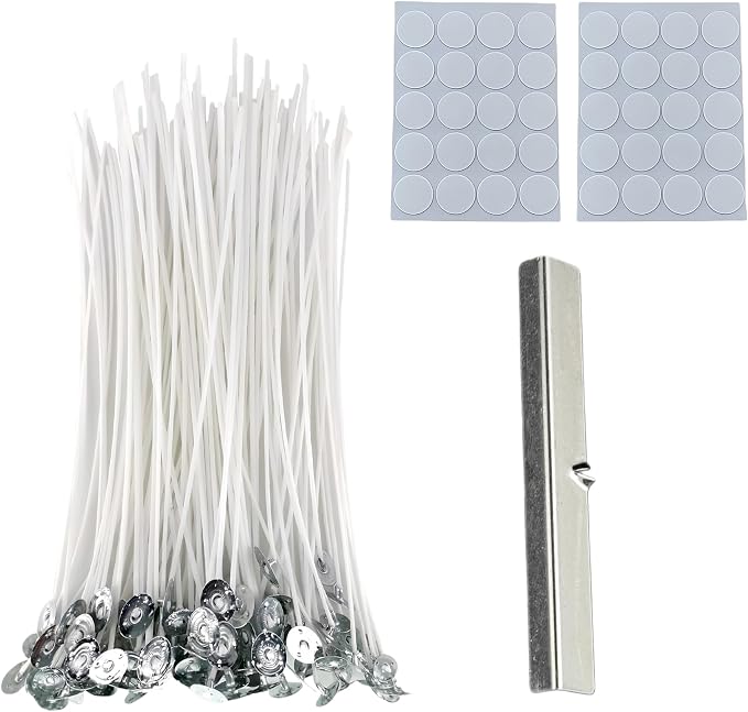 Candle Wicks for Candle Making, Braid Candle Wick Pre Waxed Non-Smoke Braided Wicks Beeswax Candles Wicks for Candle Making DIY (20CM(8inch)