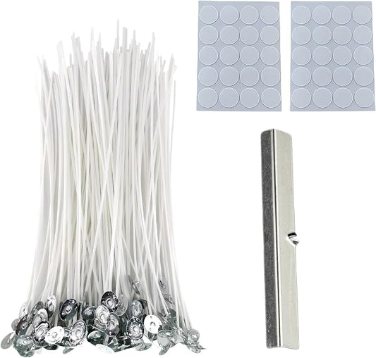 Candle Wicks for Candle Making, Braid Candle Wick Pre Waxed Non-Smoke Braided Wicks Beeswax Candles Wicks for Candle Making DIY (20CM(8inch)