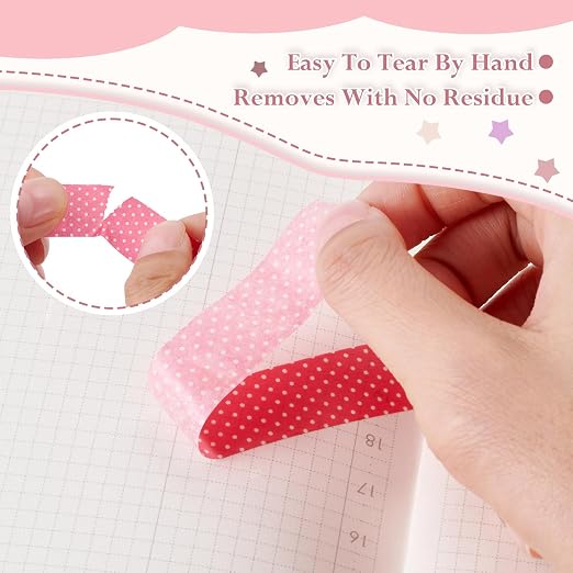 12 Rolls Pink Cherry Washi Scrapbook Tape 15mm Bible Tape Set