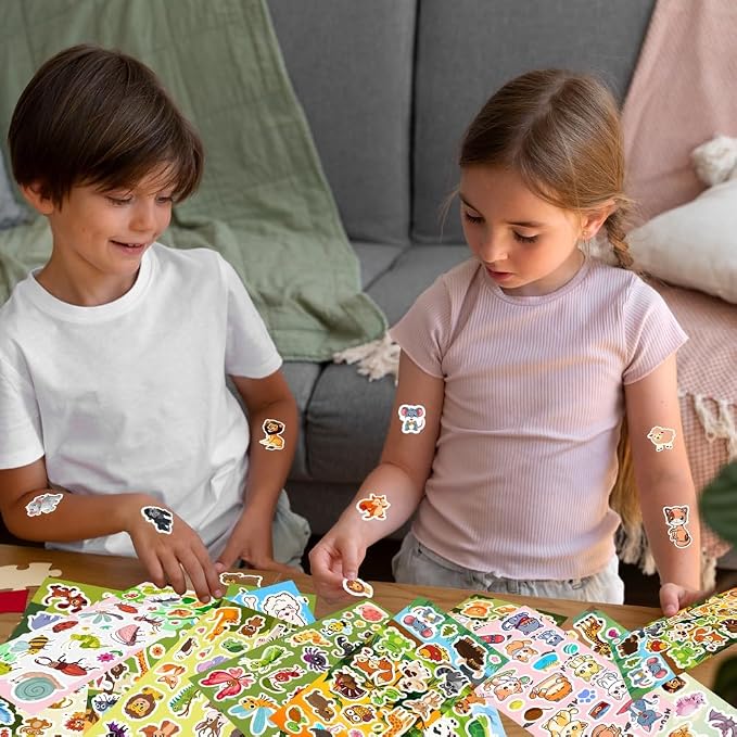 36 Sheets Animal Stickers for Kids, 700+ Cute Animal Stickers | Animal Stickers for Scrapbook, Teachers Classroom Prizes, Goodie Bag Stuffers, Birthday Gift Idea, Party Favors, Decorations
