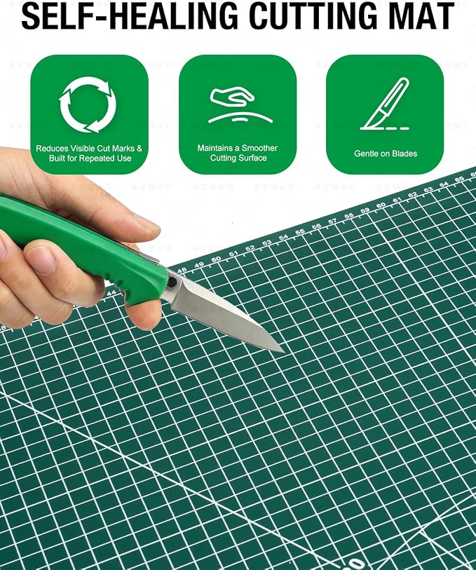 Self-Healing Cutting Mat 46 x 17 in, Double-Sided for sewing, quilting