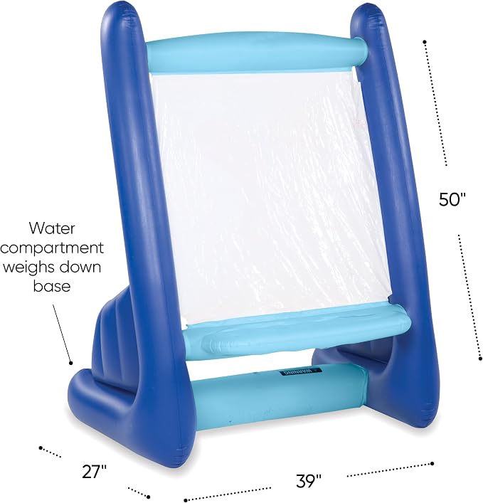 Hearthsong Inflatable Kids Art Easel, Outdoor & Indoor Paint Station, Creative Coloring, Drawing and Painting Art Easel for Kids and Toddlers, Ideal for Arts & Crafts Fun