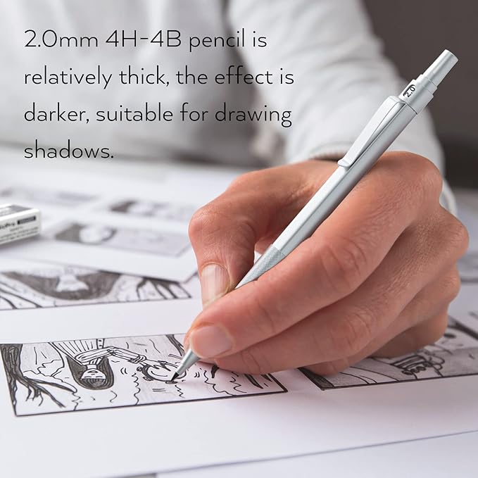 Nicpro 3 Pack 2.0 mm Mechanical Pencil Set with Case for Architects
