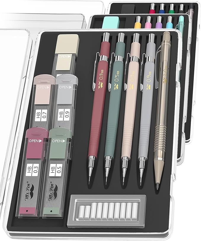 Mr. Pen- Art Mechanical Pencil Set, 5 Sizes (0.3, 0.5, 0.7, 0.9, 2.0mm)