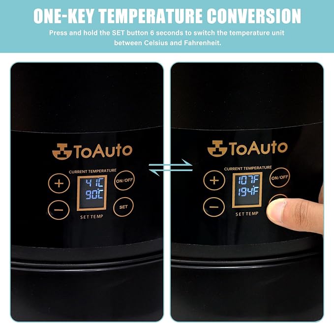 TOAUTO 30Lbs Digital Commercial Wax Melter for Candle Making Large Electric Wax Melting Pot for Candle Making Business with Temperature Control & Quick Pour Spout AC120V / 1100W