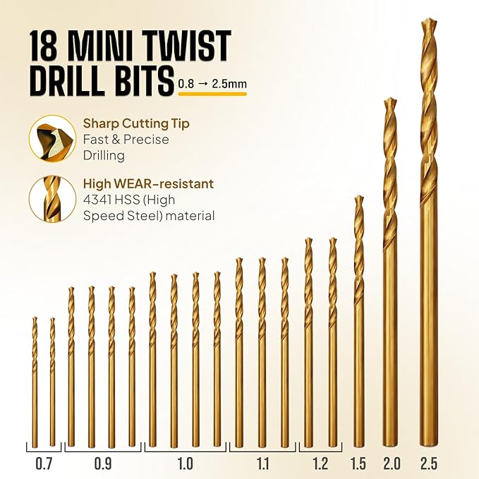 Pin Vise Hand Drill Manual with Micro Drill Bits, Jewelry Drill for Resin