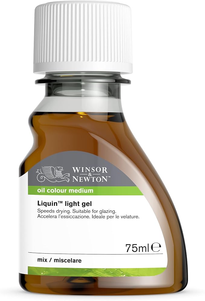 Winsor & Newton Liquin Light Gel Medium, 500ml (16.9-oz) Bottle | Premium light gel medium halves oil paint drying time while enhancing detail, gloss, and fluid brushwork.