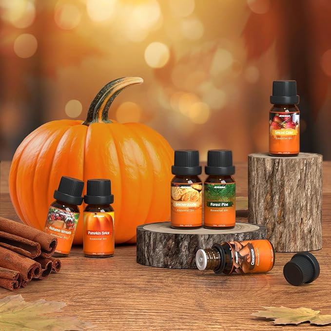 ARVIDSSON Autumn Fragrance Oil Set, Fall Essential Oils for Diffuser