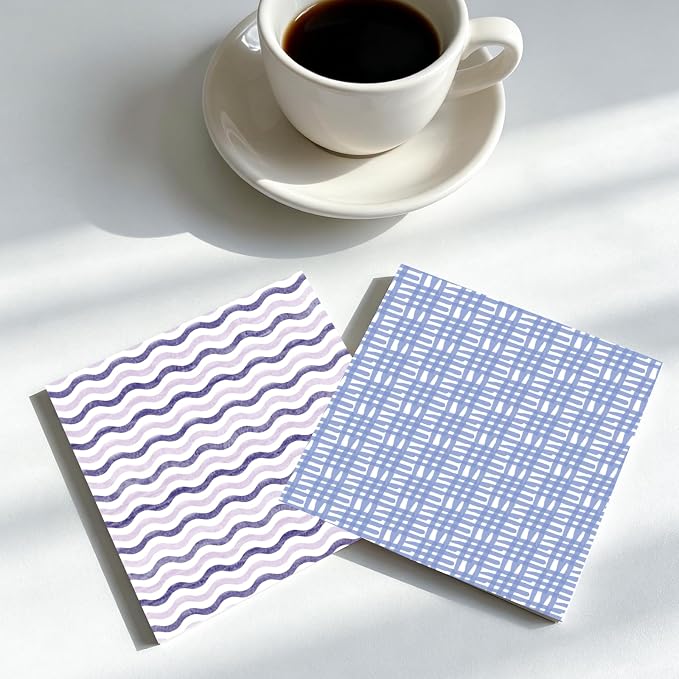 PRSTINCOL Scrapbook Paper,16 Sheets 6 x 6 Inch Purple Blue Tone Style Scrapbook Supplies,Single-Sided Vivid Origami Decoupage Paper for DIY Crafts, Card Making, Art Journaling