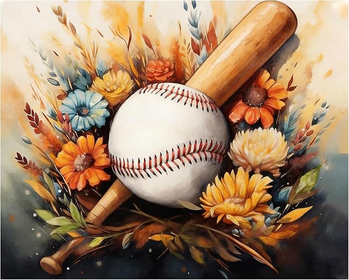 AUKELHJ Paint by Numbers Kit for Adults Beginner, Baseball, 16X20 Inch | Paint by Number for Adults, Beginner Friendly, High-Definition Color Canvas, Stress Relief, Home Decor, Gifts, Unframed