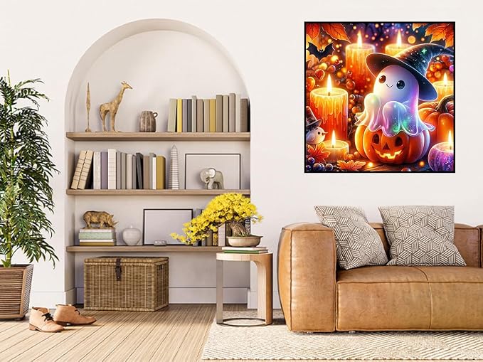 Benjenes Halloween Ghost Diamond Art Kits for Adults, Diamond Painting Kits