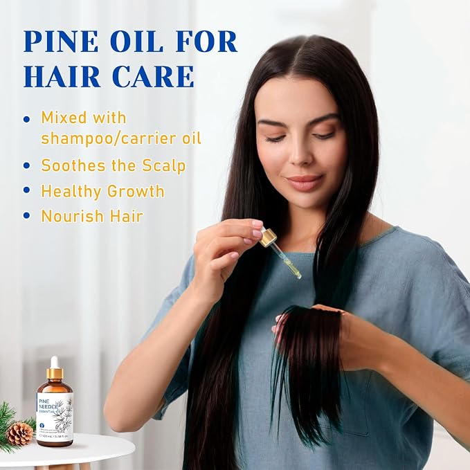 HIQILI Pine Needle Essential Oil for Skin, Candle Making, Cleaning Spray