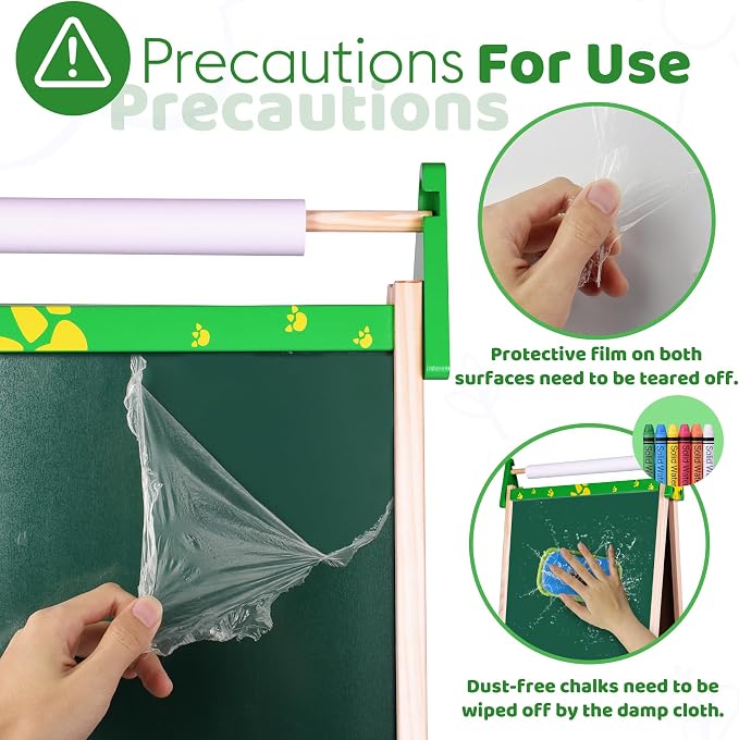 Joyooss Art Easel for Kids Easel for Toddler with Paper roll Green