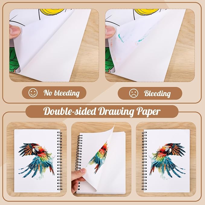 5×7 Marker Paper Pad, 30 Sheets, 200gsm Double-Sided Bleedproof Paper