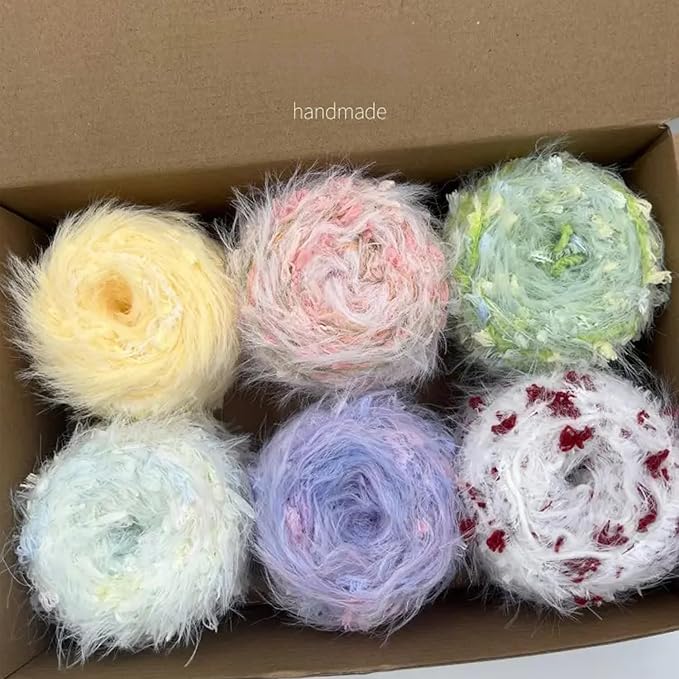 【Blind Box 】Artisanal Yarn Fancy Yarn Multifiber Blended Yarn Soft Colorful