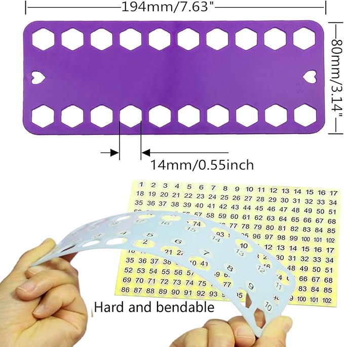 Hyamass 10Pcs Embroidery Floss Organizer Cards, Cross Stitch Thread Holder