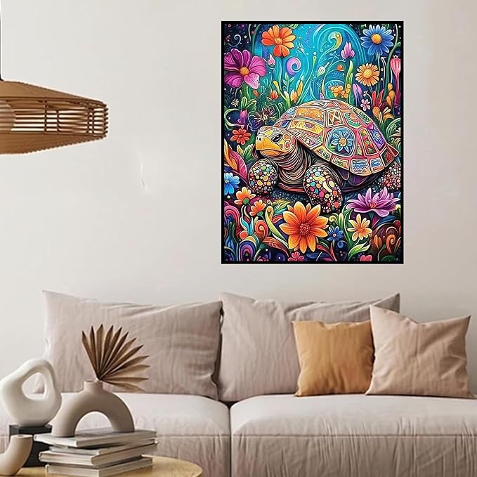 HHMATITS Sea Turtle Diamond Art Kits for Adults 12x16inch