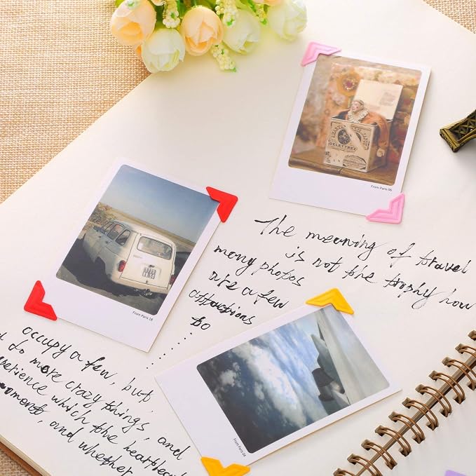 360 Count Self-Adhesive Acid Free Photo Corners for Scrapbooks Memory Books (Multicolor)