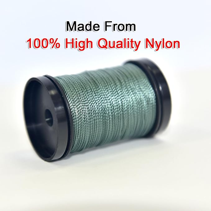 30 Yards Heavy Duty Extra Strong Upholstery Nylon Sewing Thread for Machine, Home, Hand, Craft, and Denim Leather，Color：Dark Jade Green