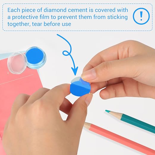 30 Pcs Wax Glue for DIY Diamond Painting, 10 Pack Diamond Art Wax with Storage Box, Diamond Painting Embroidery Accessories for Adults
