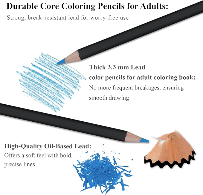 Yagol Colored Pencils for Adult Coloring Books, 72 Color Pencil Set in Tube | Soft Core Coloring Pencils for Adults; Adult Coloring Pencils for Drawing, Sketching, Blending, Shading & Art Supplies