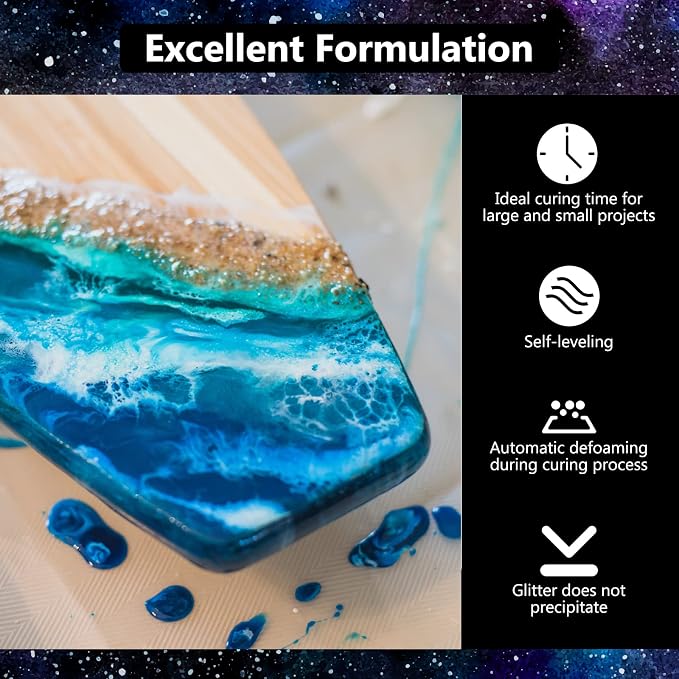 KISREL Epoxy Resin 3Gallon - Crystal Clear Epoxy Resin Kit - No Yellowing No Bubble Art Resina for Art Crafts, Jewelry Making, Wood & Resin Molds | Clear Epoxy Resin Kit ,Casting Resina for Jewelry Making, Wood & Molds