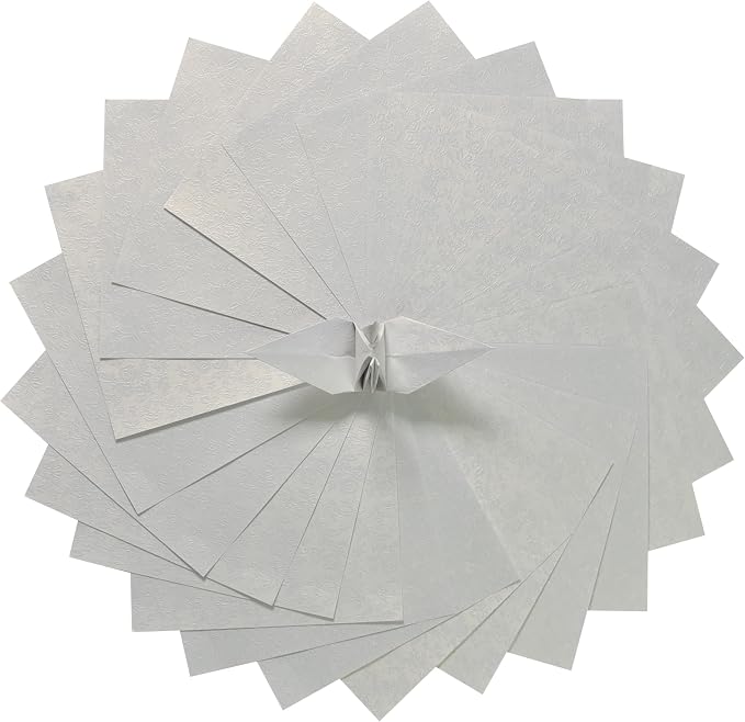 100 Origami White paper wedding flower origami paper pattern 3x3 inches 125 GSM for Folding paper, scrapbook, cardstock