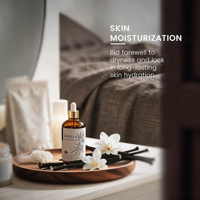 HIQILI Vanilla Essential Oil for Skin, Diffuser, Perfume, Home Scents