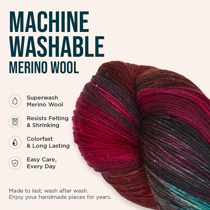 KnitPro Symfonie Fingering Weight Merino Wool Yarn 100g, Harvest Vine