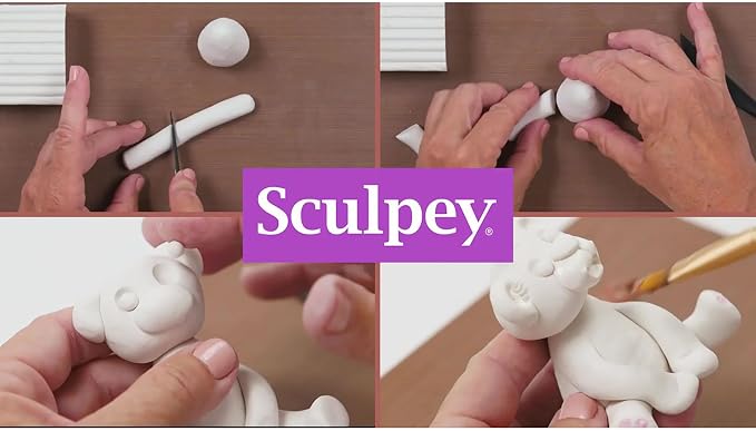Sculpey Fun Express Original White, Non Toxic, Polymer Clay, Oven Bake Clay, 8 pounds Great for Modeling, Sculpting, Holiday, DIY and School Projects. Great for All Skill Levels. | Non-Toxic Sculpting Material for DIY Projects & School Crafts, Ceramic-...