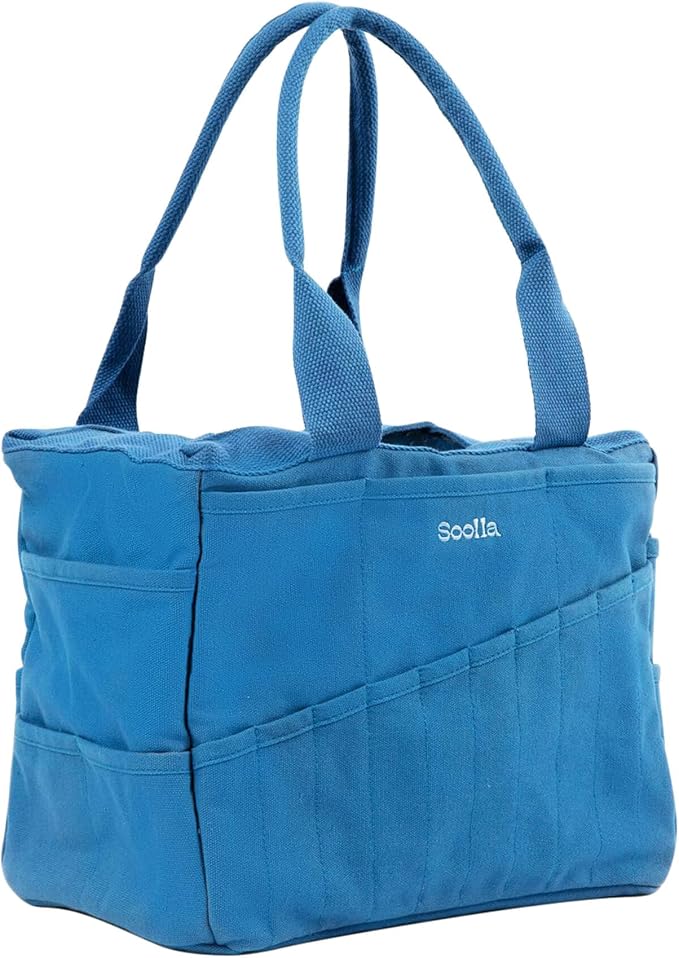 Soolla Studio Bag: Art Supply Storage Organizer & Pottery Tool Bag, Washable Tote, Yarn Bag, Crochet, 30 Pockets, 15+ Colors