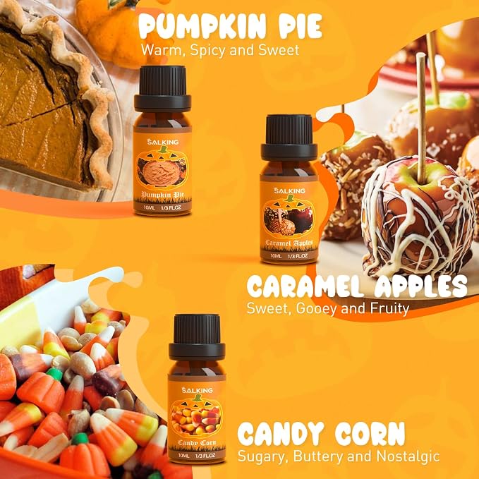SALKING Halloween Fragrance Oils, Essential Oils Set for Diffuser for Home