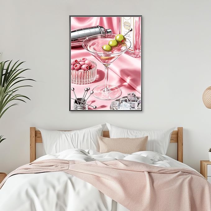 RYMILIE Cocktail Diamond Art Kits for Adults,Fashion Retro Diamond Painting