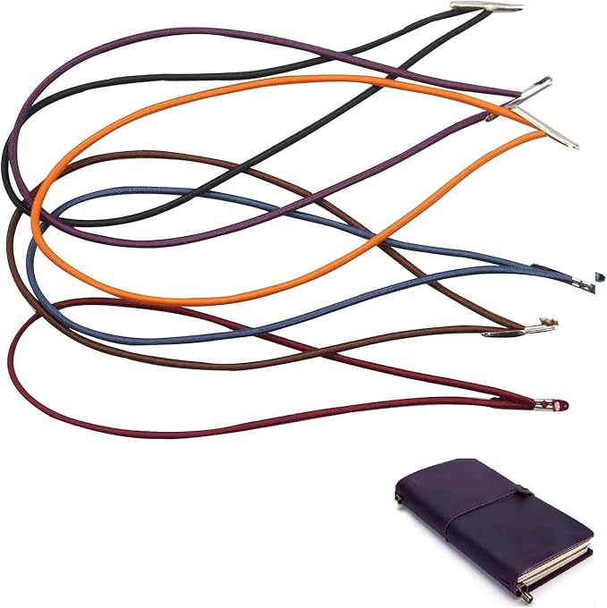 Pack of 6 Elastic Closure for Travelers Notebook- Stretchy Closure Bands Accessories for Travel Journal Daily Planner