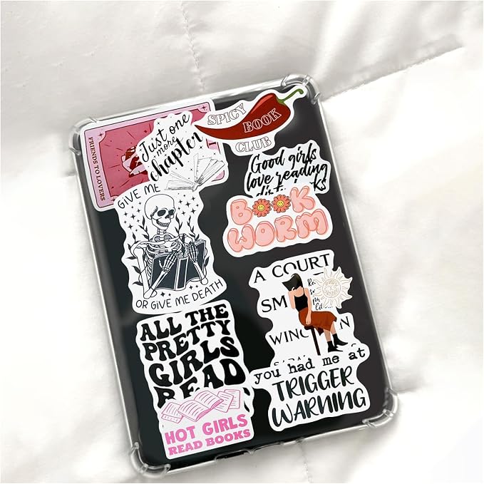 EOAOD 200 Book Stickers for Kindle, Smutty Bookish Stickers for Adults | Waterproof Vinyl for Laptops, Water Bottles, Journals and E-Readers, Made for Romance Fans, Book Lovers and BookTok Gifts